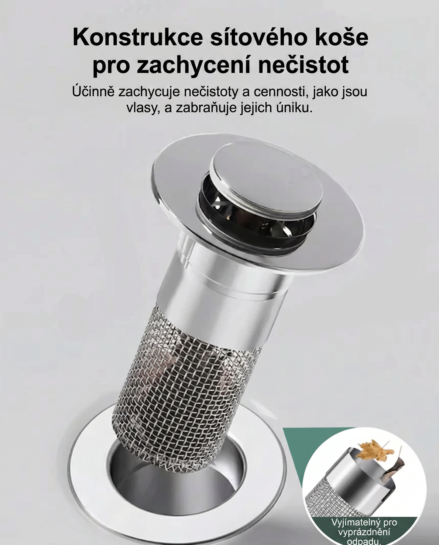 👑 Poslední den akce: 49% sleva 👑 Vyskakovací odtokový filtr pro dřez -- 🛀 Odstraňuje zápach a zabraňuje ucpání