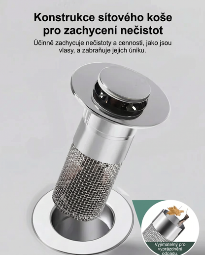 👑 Poslední den akce: 49% sleva 👑 Vyskakovací odtokový filtr pro dřez -- 🛀 Odstraňuje zápach a zabraňuje ucpání