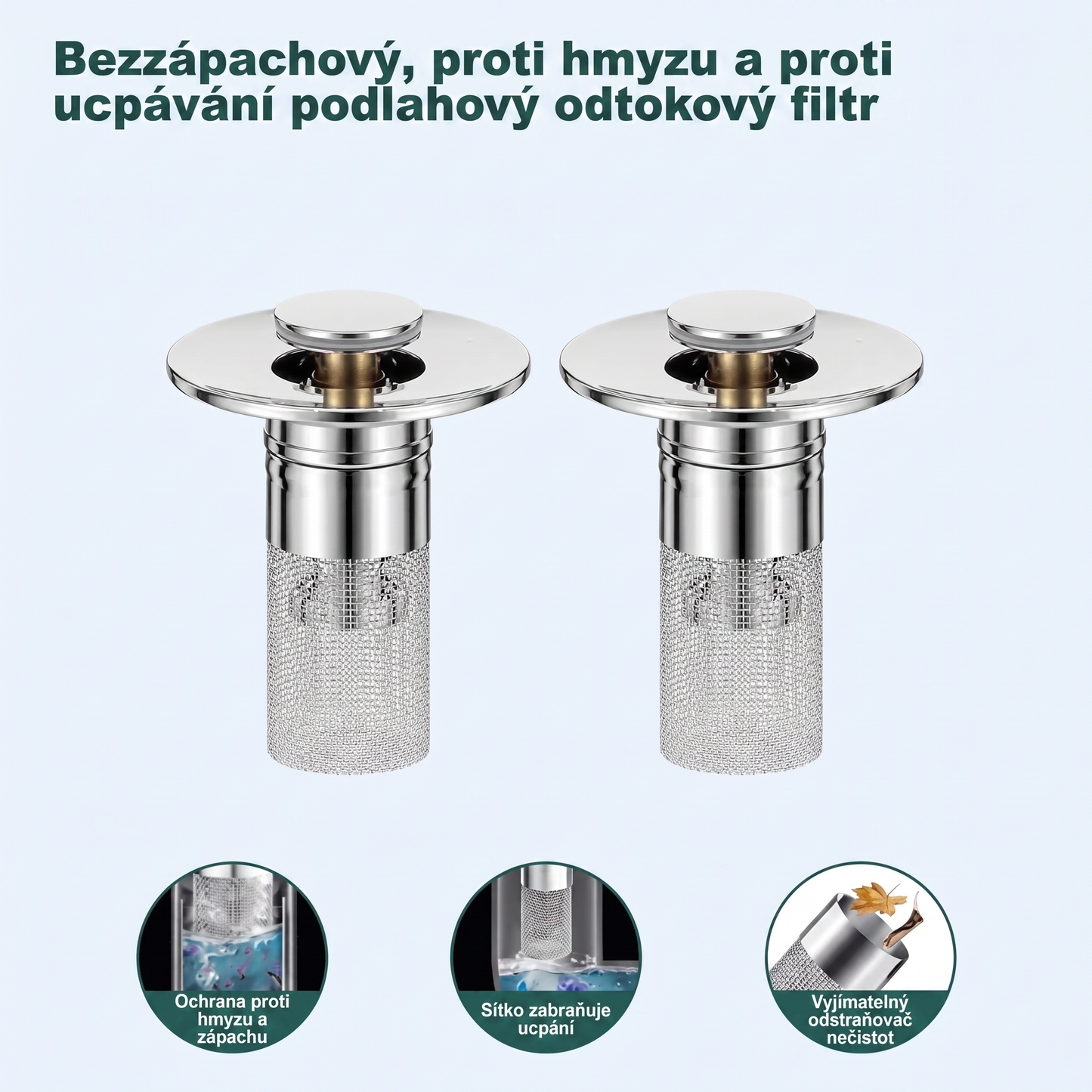 👑 Poslední den akce: 49% sleva 👑 Vyskakovací odtokový filtr pro dřez -- 🛀 Odstraňuje zápach a zabraňuje ucpání