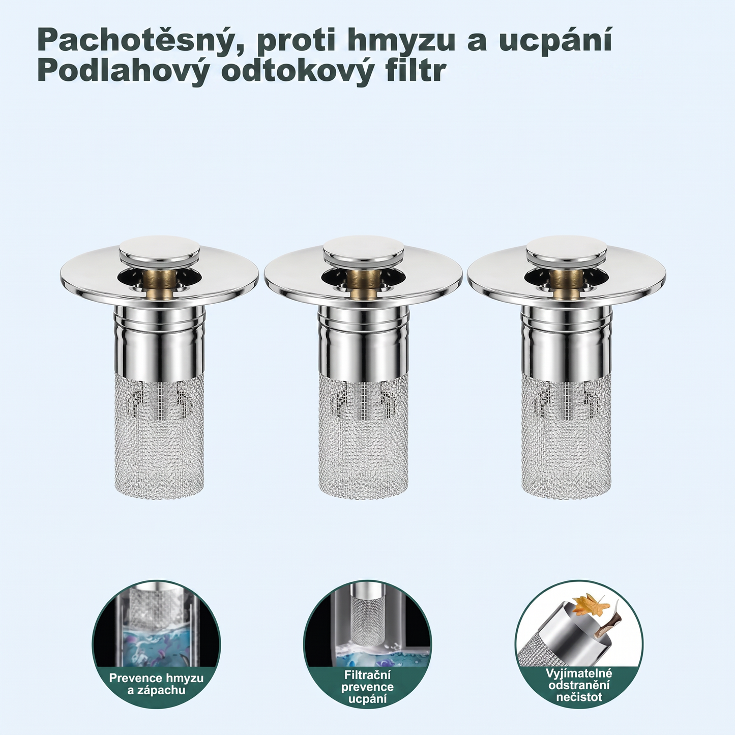 👑 Poslední den akce: 49% sleva 👑 Vyskakovací odtokový filtr pro dřez -- 🛀 Odstraňuje zápach a zabraňuje ucpání