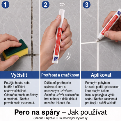 🔥🔥 PKNEW® Protiplísňový a voděodolný fix / štěteček na spáry keramických dlaždic! 🖌️