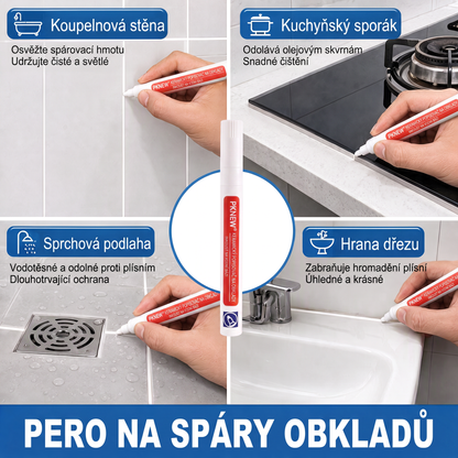 🔥🔥 PKNEW® Protiplísňový a voděodolný fix / štěteček na spáry keramických dlaždic! 🖌️
