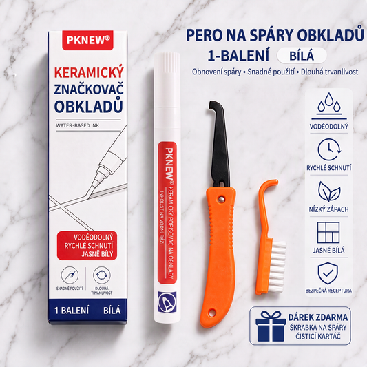 🔥🔥 PKNEW® Protiplísňový a voděodolný fix / štěteček na spáry keramických dlaždic! 🖌️