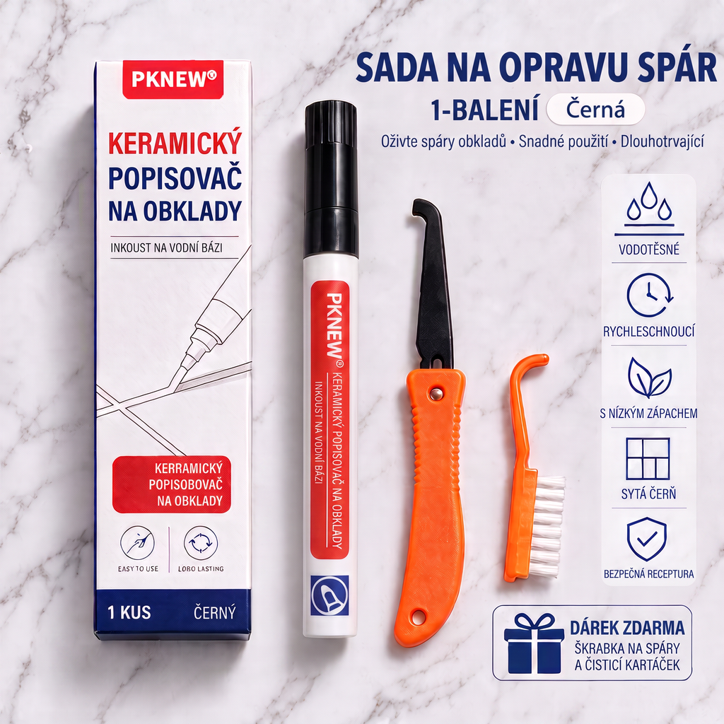 🔥🔥 PKNEW® Przeciwgrzybiczny i wodoodporny pisak / pędzelek do fug ceramicznych! 🖌️