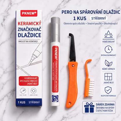 🔥🔥 PKNEW® Protiplísňový a voděodolný fix / štěteček na spáry keramických dlaždic! 🖌️