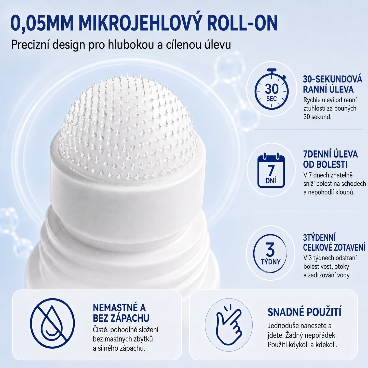 OFICIÁLNÍ OBCHOD | IFMAGIC® 0,05 mm Mikroneedle Rychle Působící Roll-On pro Úlevu Kloubů a Kostí🎇