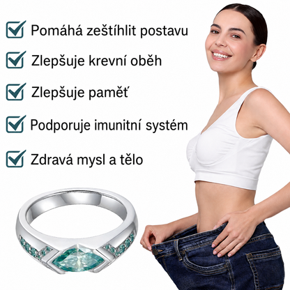Diamantový prsten s moissanitem a magnetickou strukturou CZTICLE®