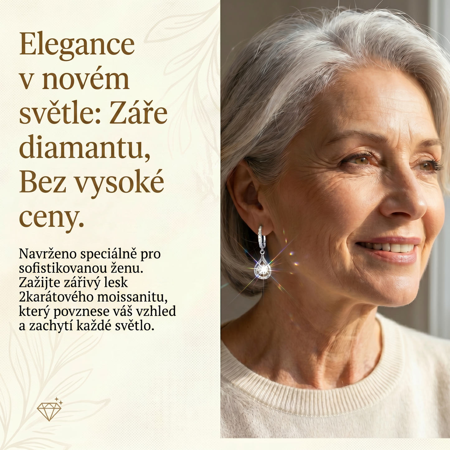 🌈🌈 DNES SLEVA 90 %✨: 1karátové „tančící“ náušnice z moissanitu – čistý komfort a třpyt stříbra S925, který si zasloužíte 💎