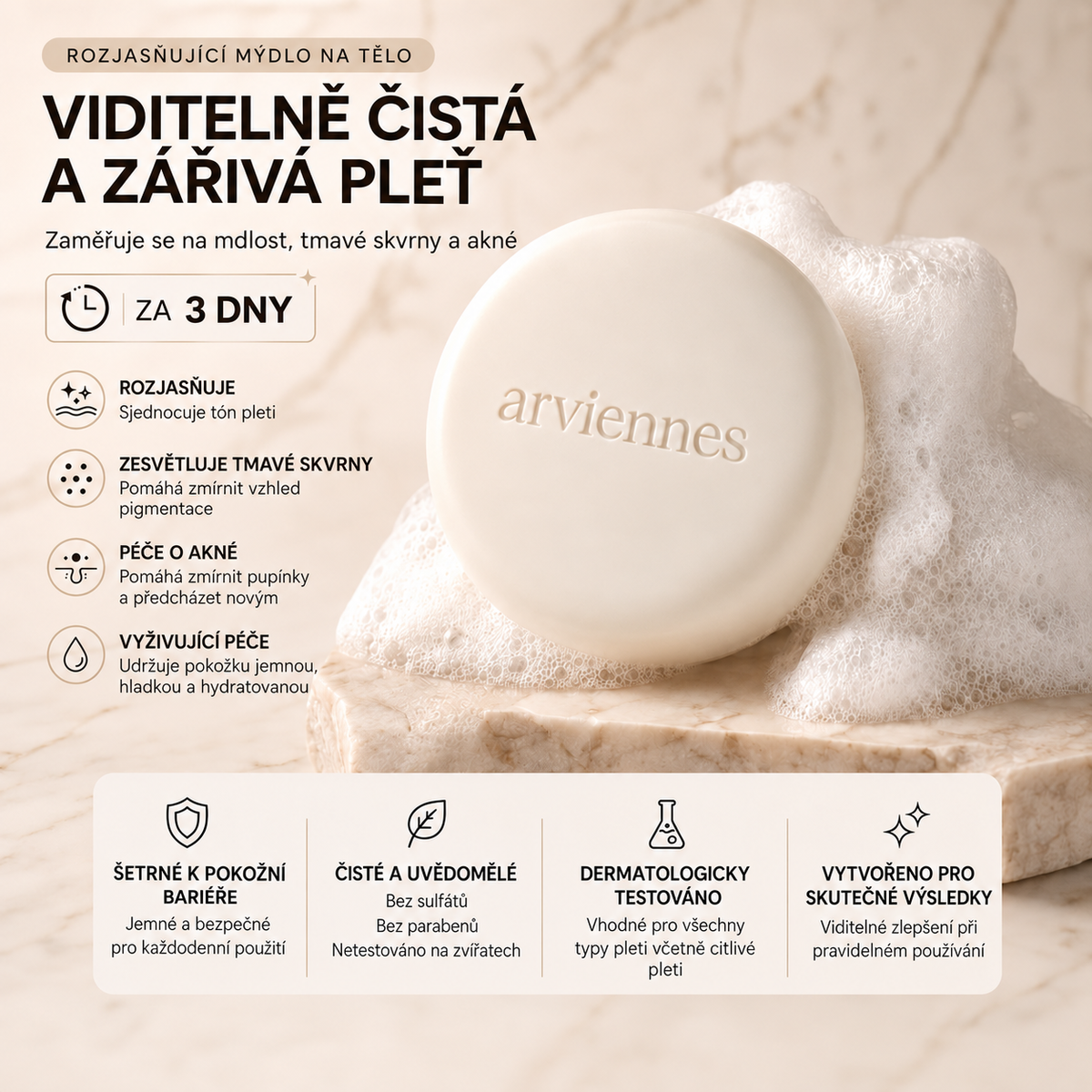 🎭Mydło z niacynamidem rozjaśniające cerę – na melasmę, ciemne plamy i piegi