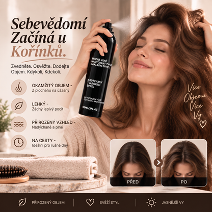 Vitalisys® Tvarovací sprej pro objem vlasů Fluffy Hair – Lehký sprej pro objem od kořínků a přirozený pohyb s broskvovou vůní 💖