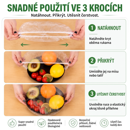 PKNEW® Elastic Food Covers for Bowls & Plates 👑 – Stretchable Kitchen Covers for Leftovers, Fruits, Vegetables & Everyday Food Storage 💎