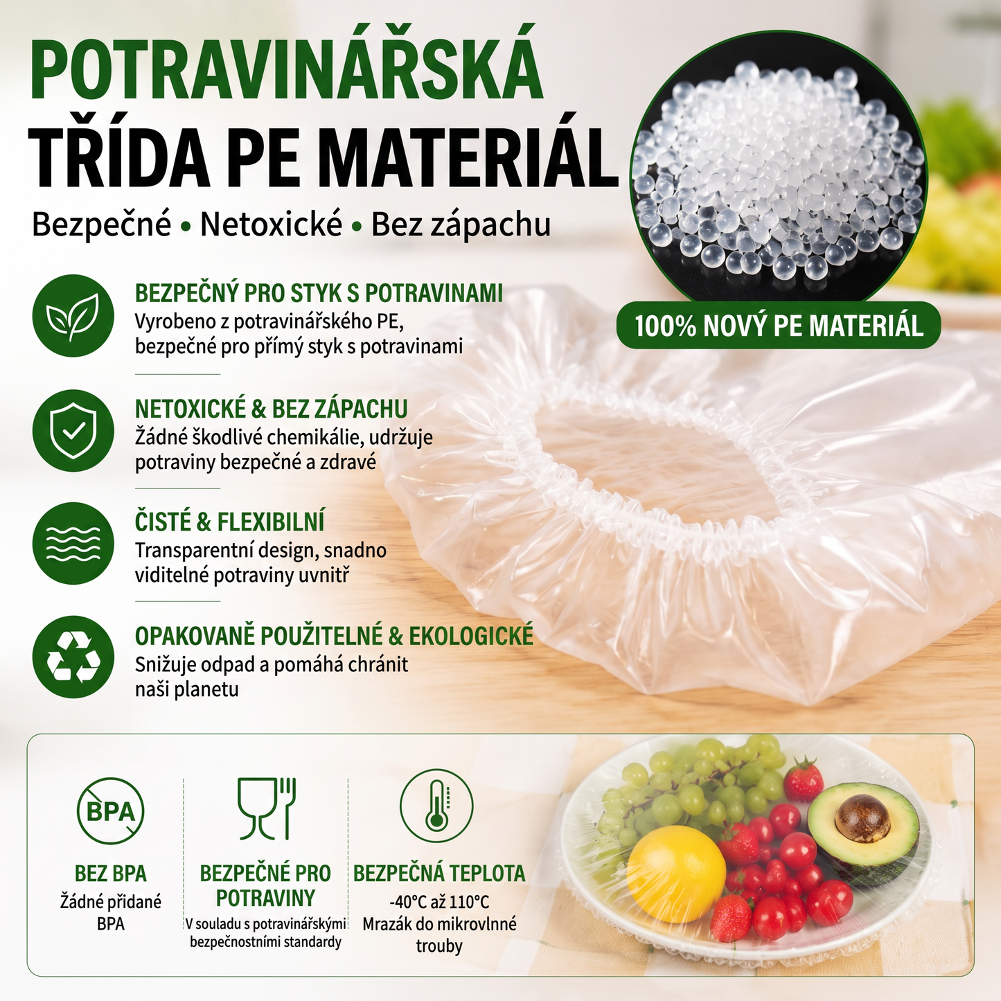 PKNEW® Elastic Food Covers for Bowls & Plates 👑 – Stretchable Kitchen Covers for Leftovers, Fruits, Vegetables & Everyday Food Storage 💎