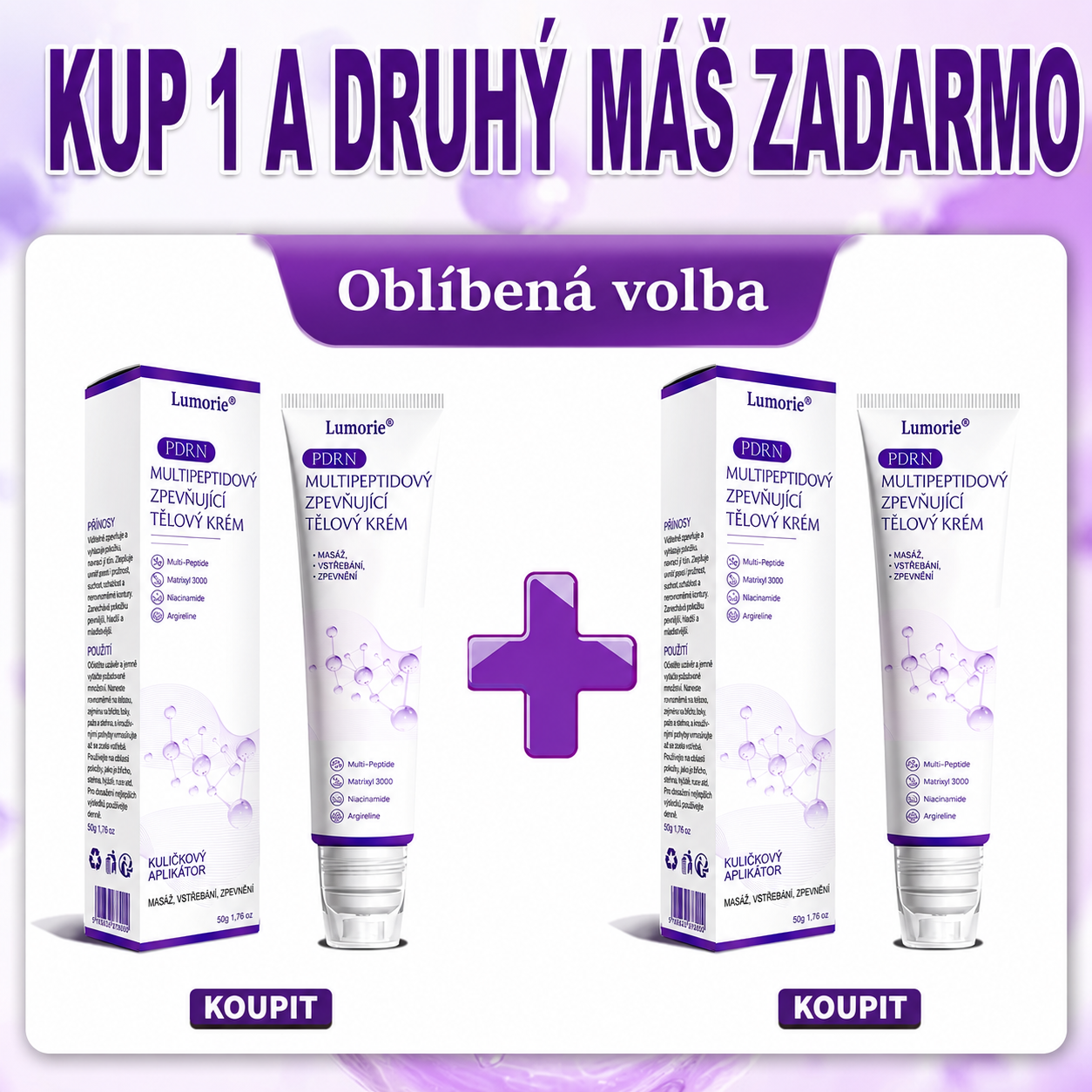 2 balení — Koupíte 1 dostanete 1 zdarma
