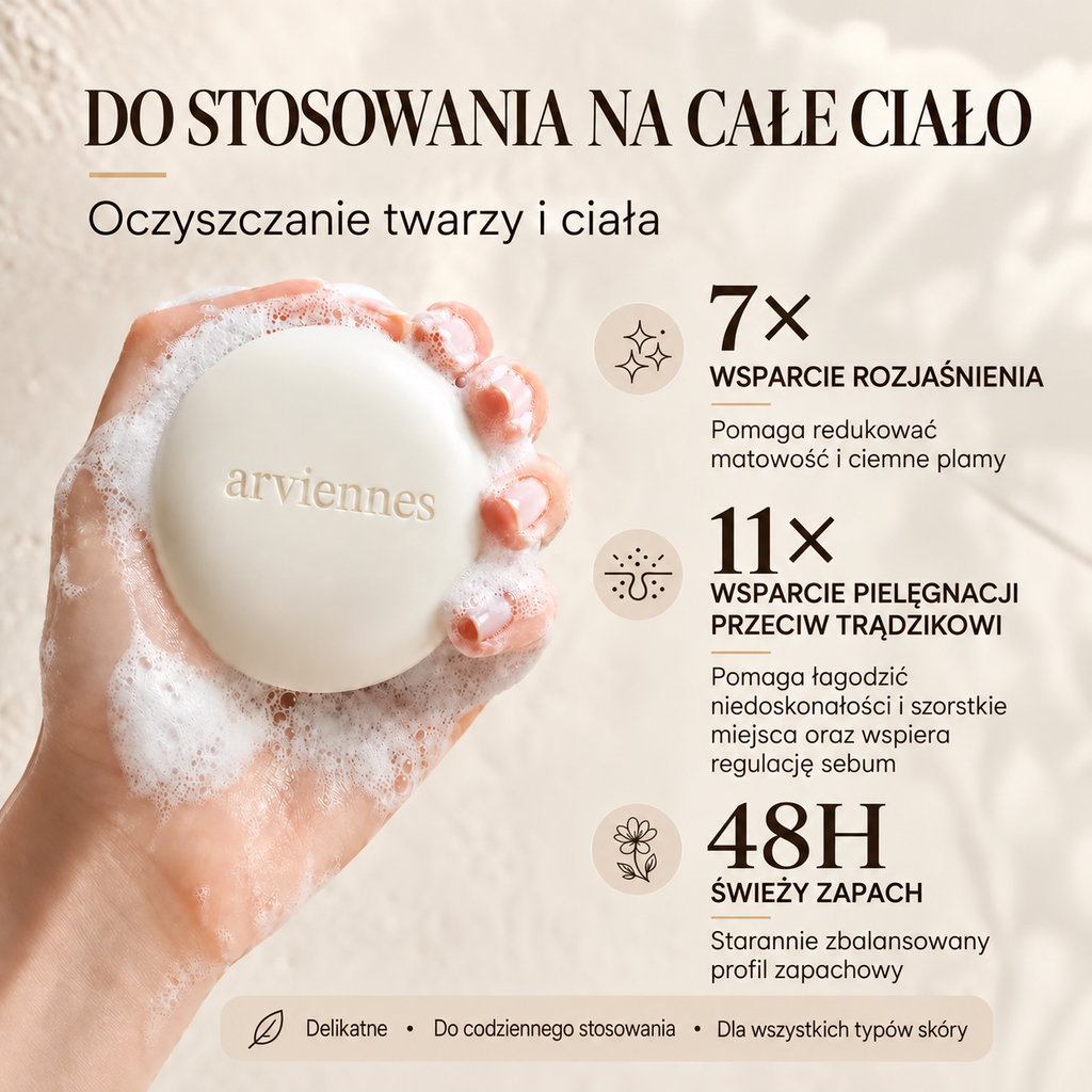 PL🥭Mydło z niacynamidem rozjaśniające skórę – na ostudę, ciemne plamy i piegi