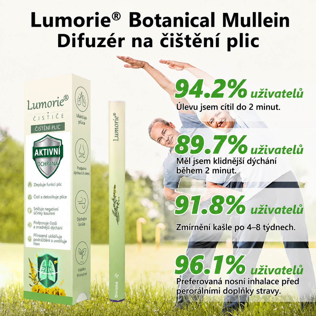 🇨🇿 Vysoce kvalitní český produkt s doručením po celé ČR 🥇 𝐋𝐮𝐦𝐨𝐫𝐢𝐞® bylinný inhalátor pro očistu plic🥞(👨‍⚕️ Účinná pomoc při: kašli, bolesti v krku, dušnosti, zahlenění, ucpaném nosu, zánětu průdušek, alergických příznacích a plicních potížích) ❤️