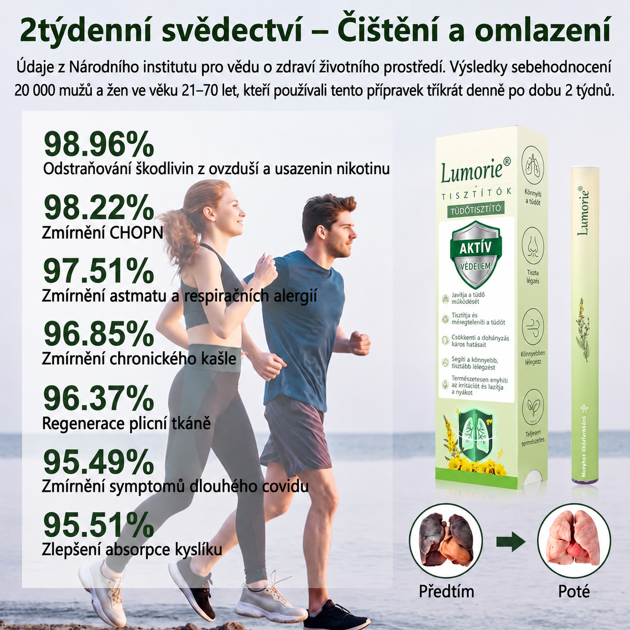 🇨🇿 Vysoce kvalitní český produkt s doručením po celé ČR 🥇 𝐋𝐮𝐦𝐨𝐫𝐢𝐞® bylinný inhalátor pro očistu plic🥞(👨‍⚕️ Účinná pomoc při: kašli, bolesti v krku, dušnosti, zahlenění, ucpaném nosu, zánětu průdušek, alergických příznacích a plicních potížích) ❤️