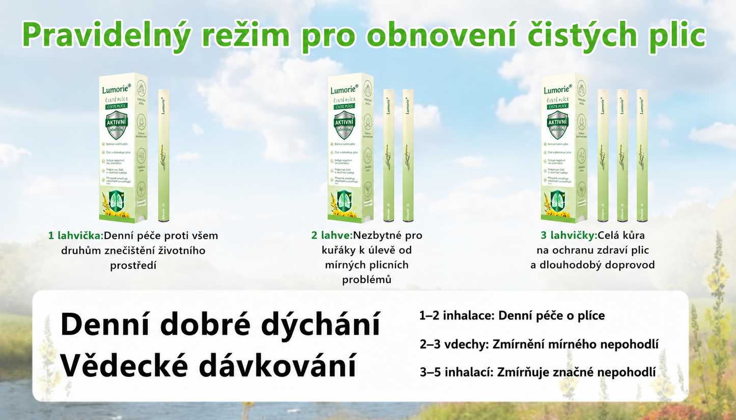 🇨🇿 Vysoce kvalitní český produkt s doručením po celé ČR 🥇 𝐋𝐮𝐦𝐨𝐫𝐢𝐞® bylinný inhalátor pro očistu plic🥞(👨‍⚕️ Účinná pomoc při: kašli, bolesti v krku, dušnosti, zahlenění, ucpaném nosu, zánětu průdušek, alergických příznacích a plicních potížích) ❤️