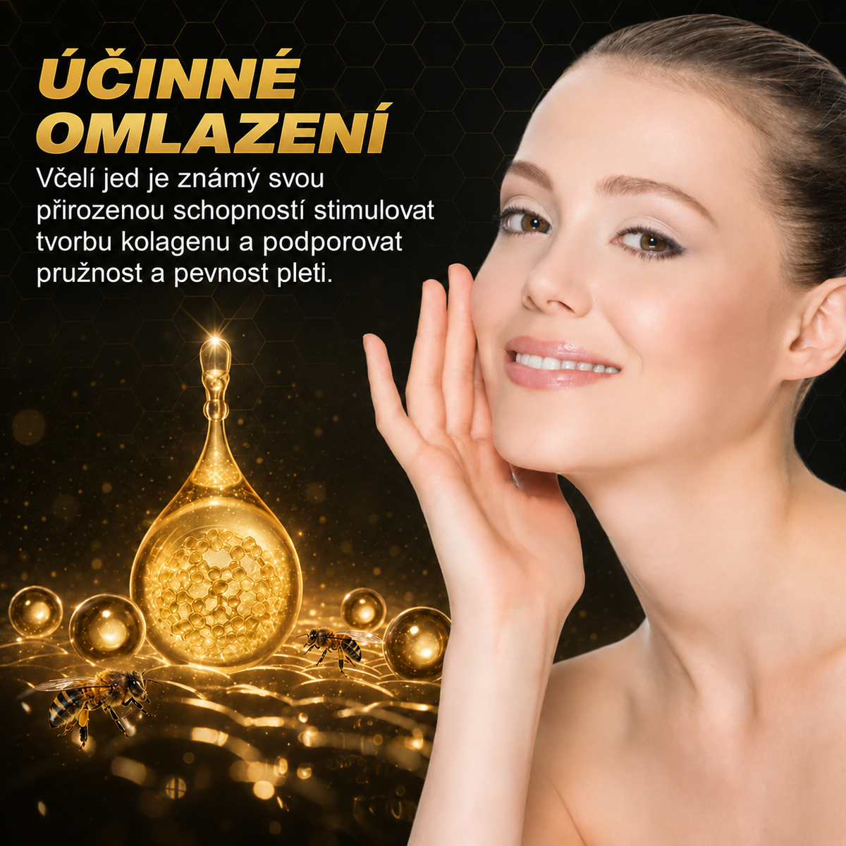 💎Oficjalna marka – ulepszona edycja Black & Gold | Rolimey® Bee Venom Pro Comprehensive Cream – krem ujędrniający do różnych typów skóry