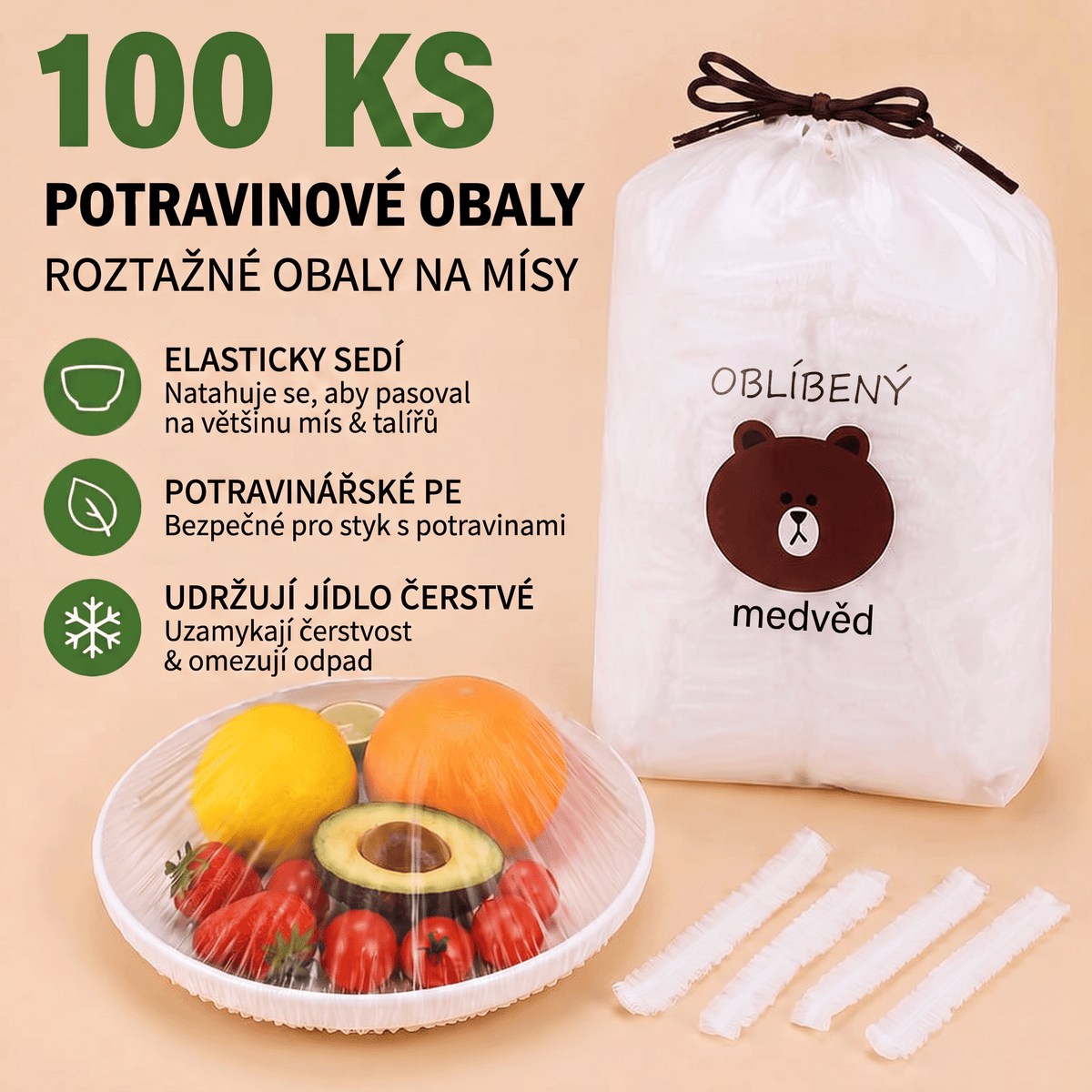Elastyczne osłony na miski i talerze PKNEW® 👑 – rozciągliwe kuchenne przykrywki do przechowywania resztek jedzenia, owoców, warzyw i codziennej żywności 💎