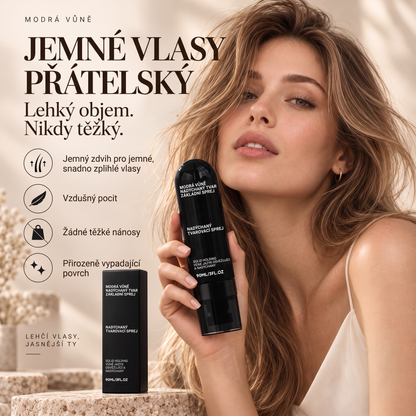 Vitalisys® Tvarovací sprej pro objem vlasů Fluffy Hair – Lehký sprej pro objem od kořínků a přirozený pohyb s broskvovou vůní 💖