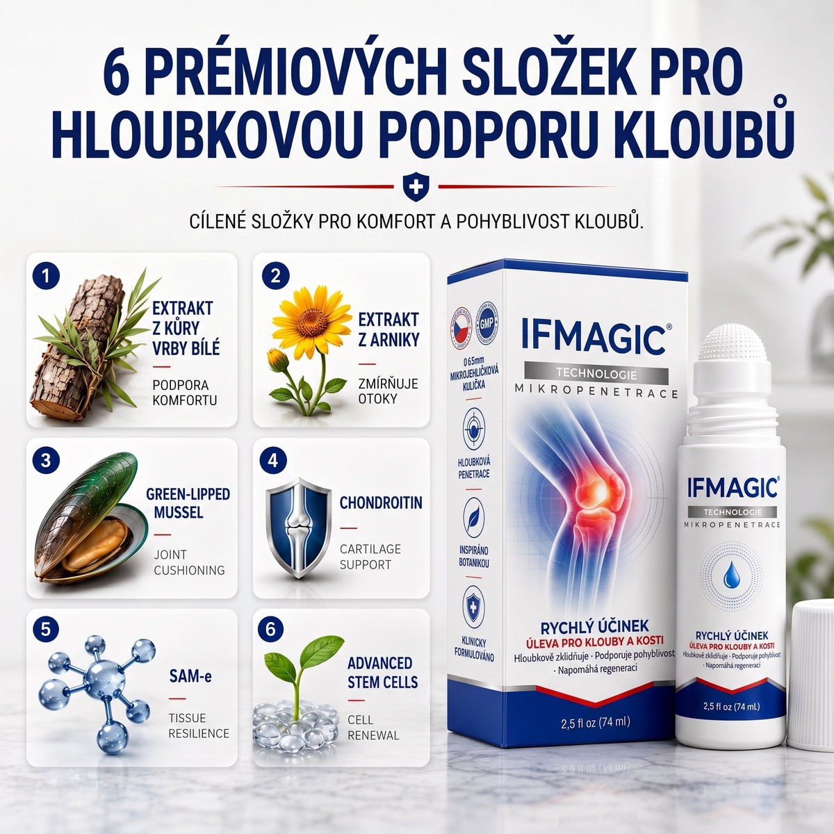 OFICJALNY SKLEP | IFMAGIC® 0,05 mm Mikrowskazówkowy Szybko Działający Roll-On na Bóle Stawów i Kości🎇