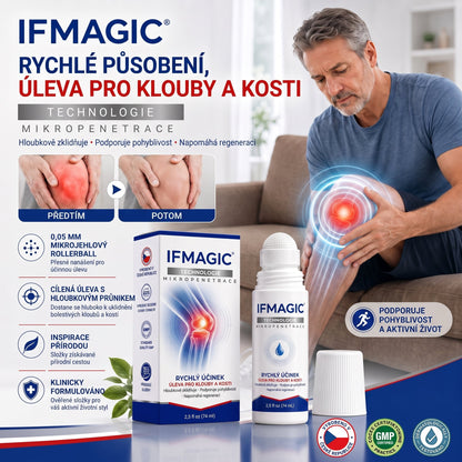 OFICIÁLNÍ OBCHOD | IFMAGIC® 0,05 mm Mikroneedle Rychle Působící Roll-On pro Úlevu Kloubů a Kostí🎇
