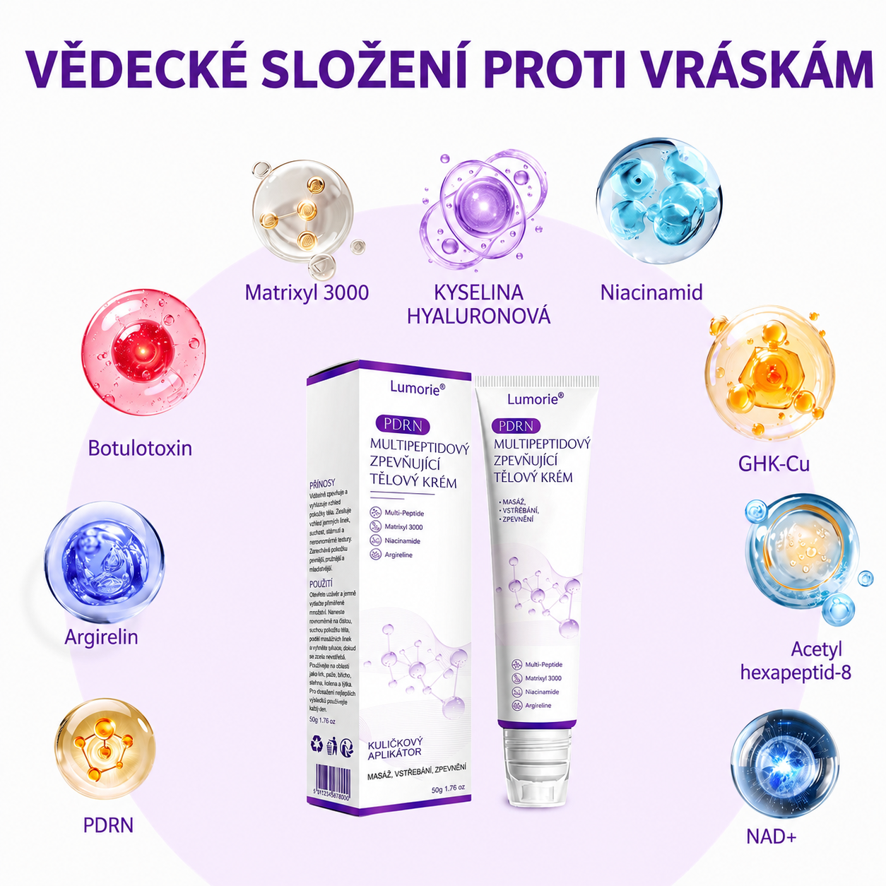 Doporučováno dermatology🥇 | 🍗𝐋𝐮𝐦𝐨𝐫𝐢𝐞® PDRN Multi-Peptidový masážní tělový krém – Proti stárnutí, hydratační, zpevňující, regenerační, sjednocující, proti akné a skvrnám, na odstraňování bradavic a mateřských znamének, pro úlevu při lupénce.❤️