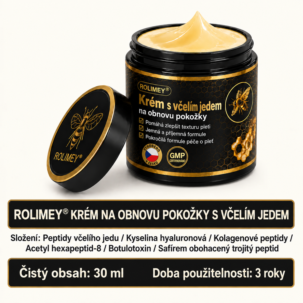 💎Oficjalna marka – ulepszona edycja Black & Gold | Rolimey® Bee Venom Pro Comprehensive Cream – krem ujędrniający do różnych typów skóry