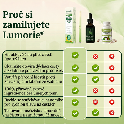 🇨🇿 Vysoce kvalitní český produkt s doručením po celé ČR 🥇 𝐋𝐮𝐦𝐨𝐫𝐢𝐞® bylinný inhalátor pro očistu plic🥞(👨‍⚕️ Účinná pomoc při: kašli, bolesti v krku, dušnosti, zahlenění, ucpaném nosu, zánětu průdušek, alergických příznacích a plicních potížích) ❤️